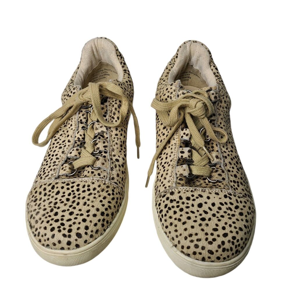 Coconuts by Matisse Relay Leopard Print Cowhair Sneakers Shoes Womens SZ 7 - Picture 2 of 11